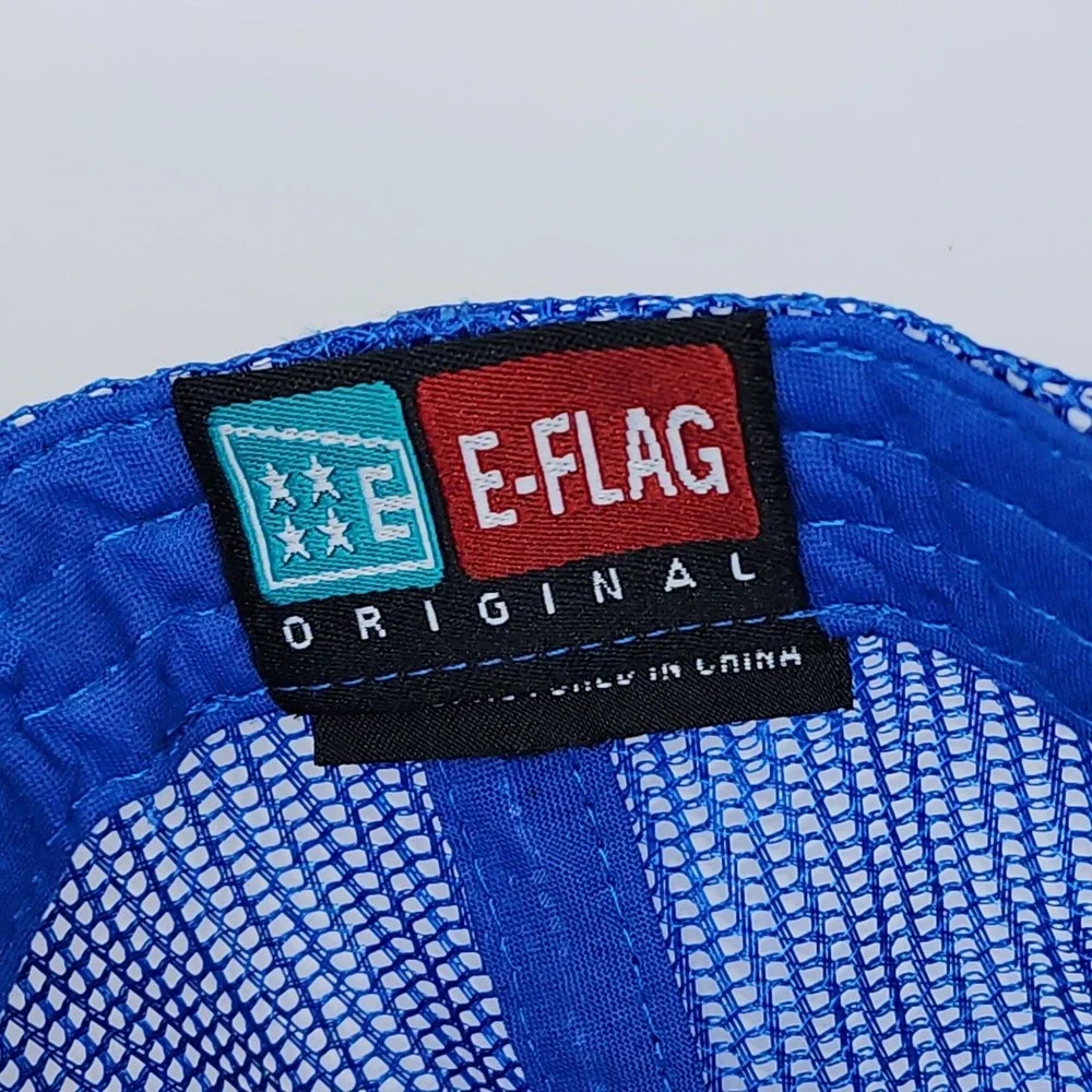 E-Flag Original‎ Wolves Howl Blue Trucker Hat Mesh Snapback CP3081 Mens Cap